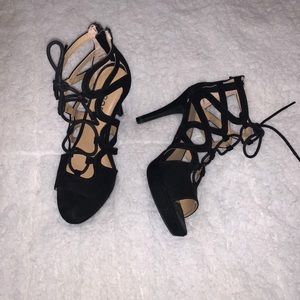 Black Lace Up Heels